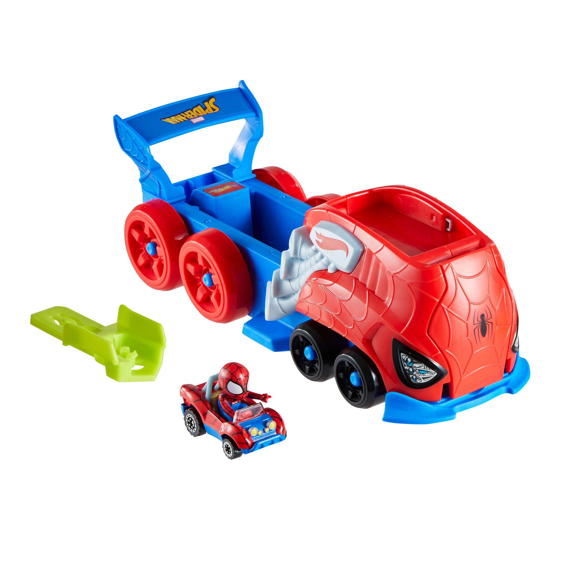 Hot Wheels RacerVerse Spider-Man Launcher car truck playset