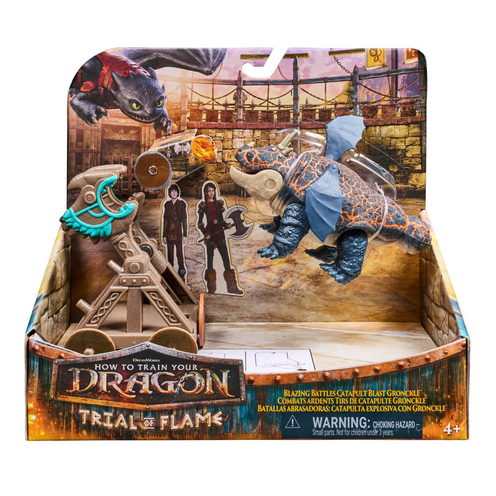 How To Train Your Dragon Dragons Blazing Battles Cannon Blast Playset - Gronckle, in packaging