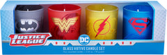 Incredibuilds DC Comics Justice League Glass Votive Candle Set