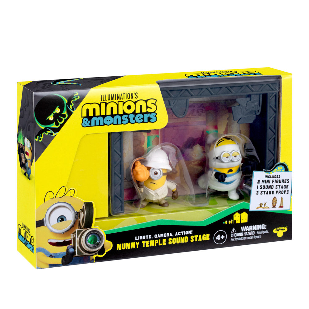 Illumination's Minions & Monsters Mummy Temple Sound Stage Playset, in packaging
