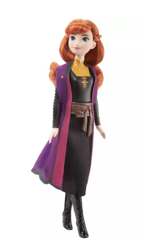 anna black dress frozen 2 Anna Wearing a Black Dress, Magenta and Dark Purple Cape - Disney Princess: Frozen 2, Genuine LEGO Minifigure