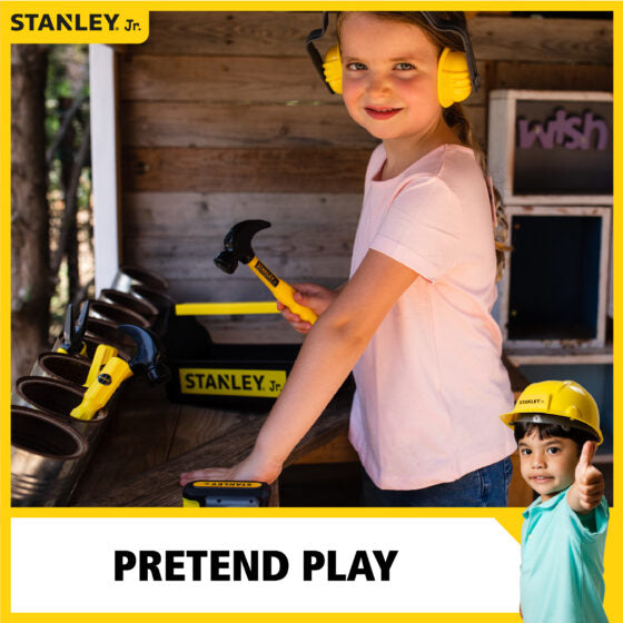 Stanley Jr. 3 Piece Tool Set Helmet, Safety Goggles & Hammer