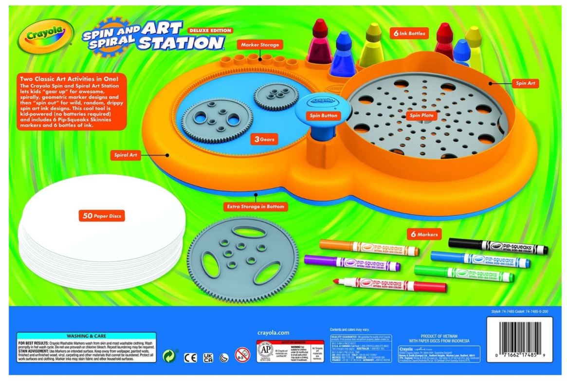 CRAYOLA SPIN & SPIRAL ART STATION DELUXE EDITION KIT – Toyworld NZ