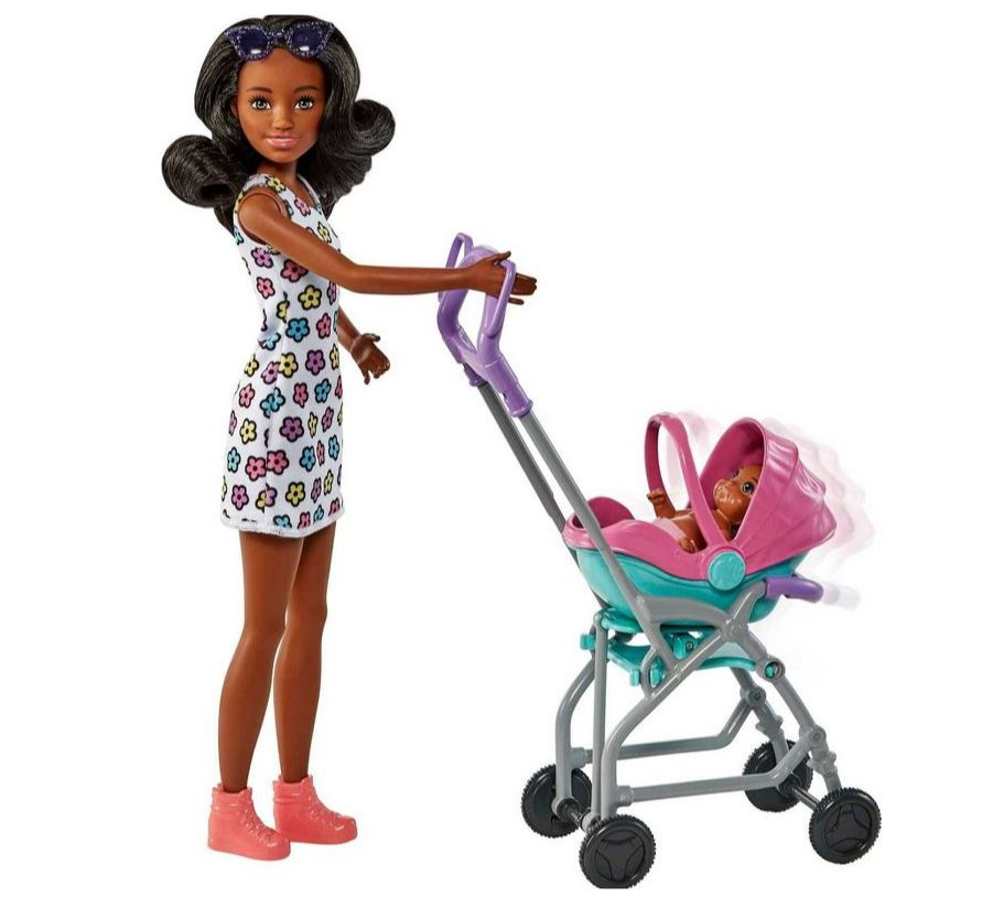 Barbie Skipper Babysitters Inc. Doll & Accessory - Black Hair & Stroller