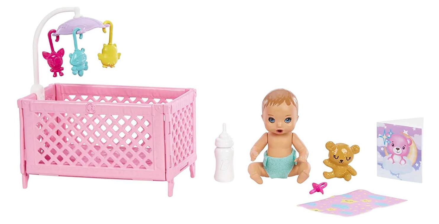 Barbie Skipper Babysitters Inc. Doll & Accessory - Brunette/Purple Hair & Crib