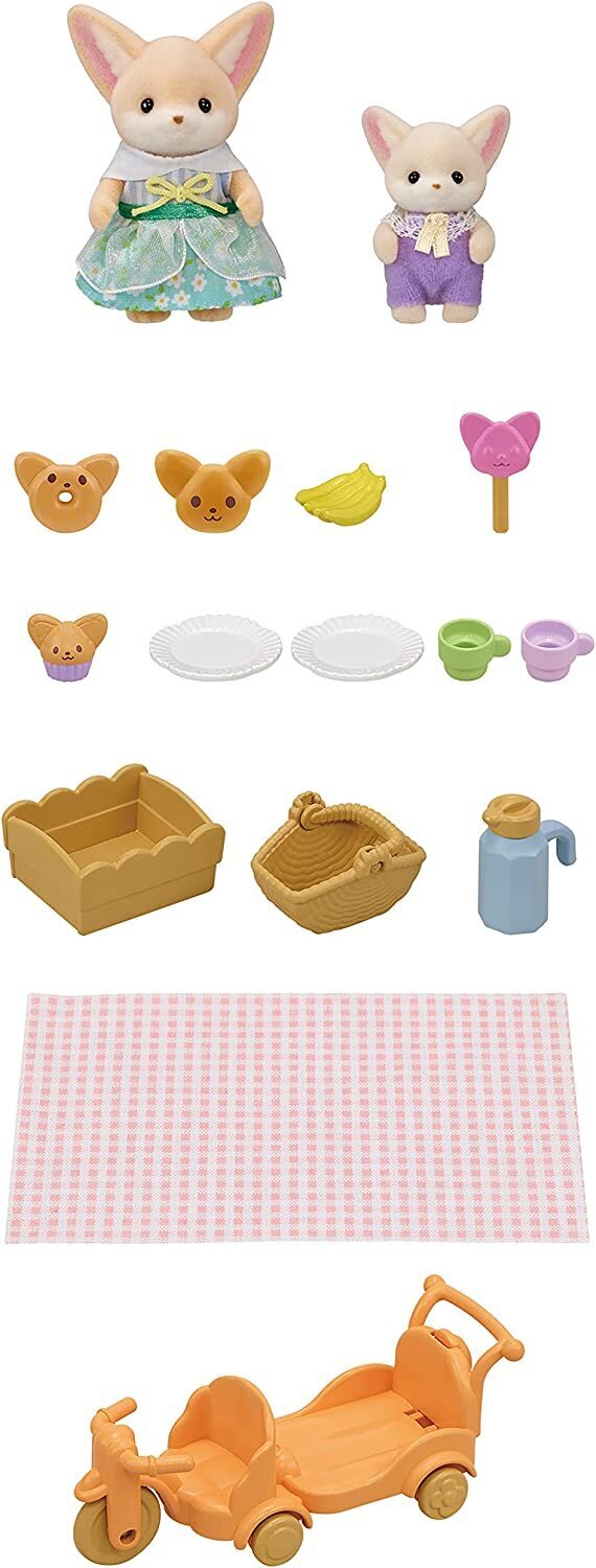 Sylvanian Families Sunny Picnic Set - Fennec Fox Sister & Baby