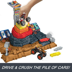 Hot Wheels Monster Truck Arena Smashers Bone Shaker Ultimate Crush Yard Playset