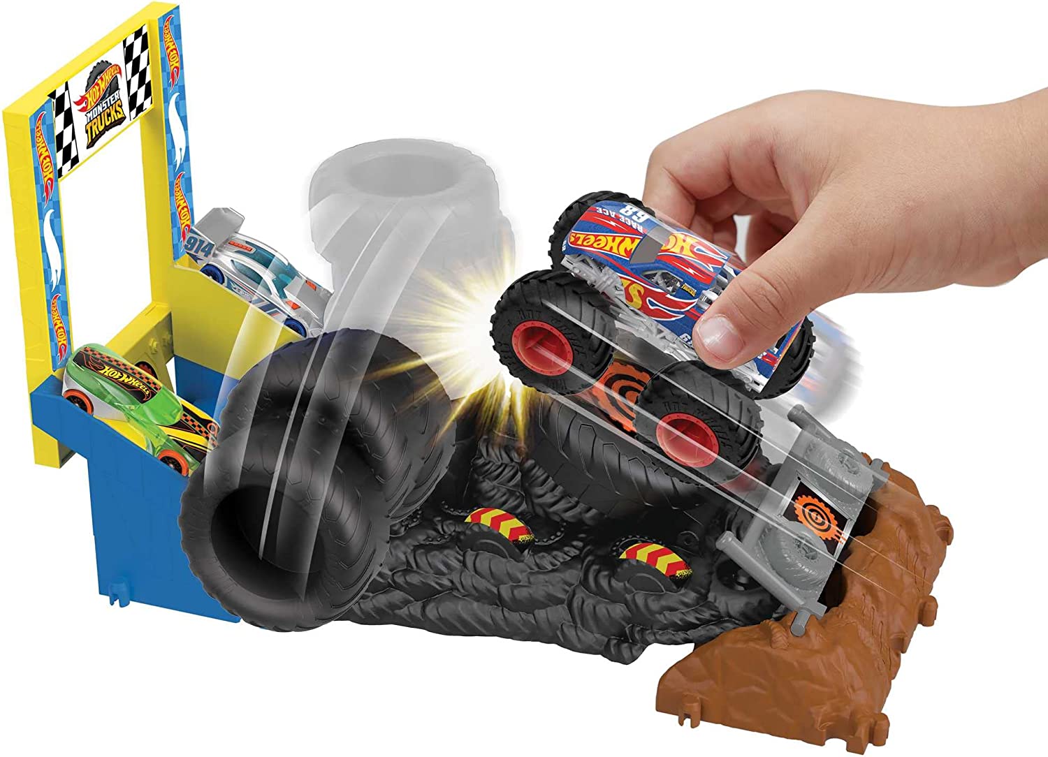 Hot Wheels Monster Trucks Arena Smashers Race Ace Smash Race