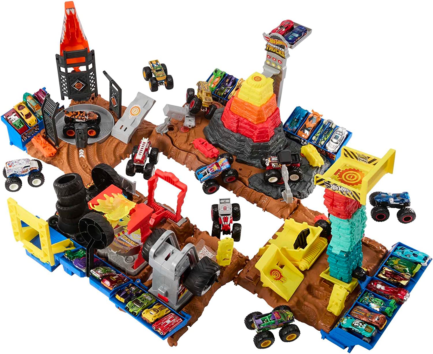 Hot Wheels Monster Trucks Arena Smashers Race Ace Smash Race