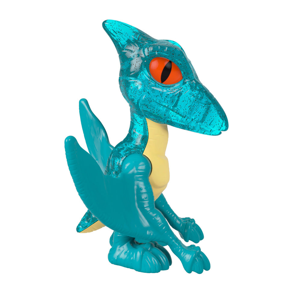 Teal dinosaur with movable arms and legs, from the Imaginext Jurassic World Baby Dino Blind Bag