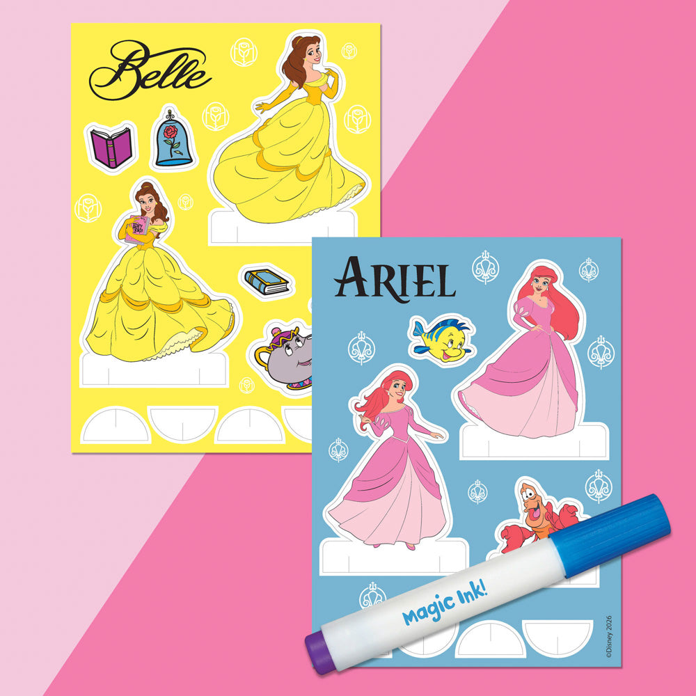 Inkredibles Disney Princess Press Out Characters Magic Ink Pictures.