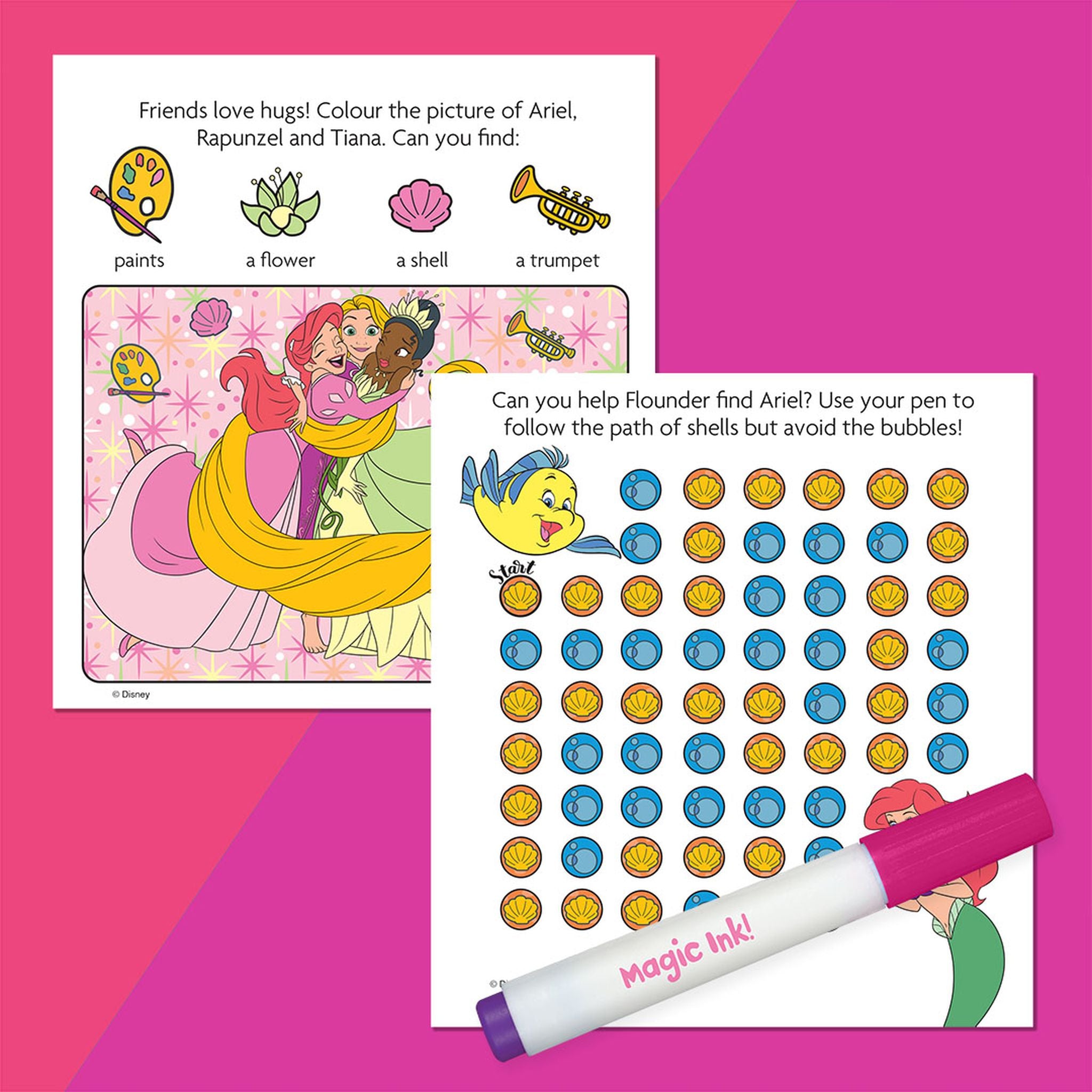 Inkredibles Disney Princess Magic Ink Pictures - Toyworld NZ