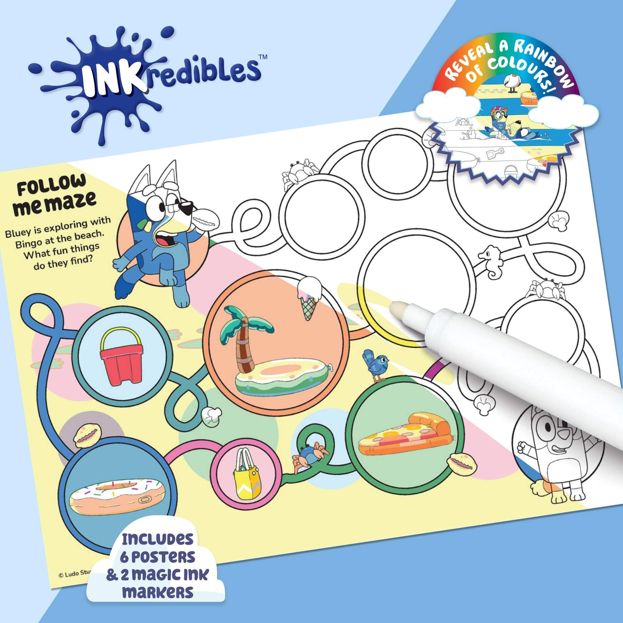 Inkredibles Bluey Poster Activity Kit