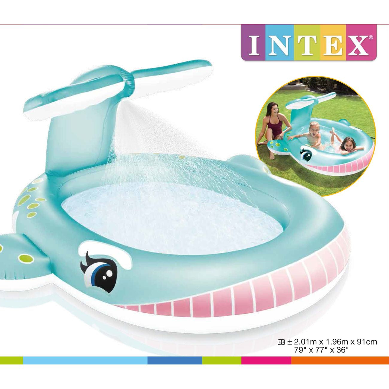 Intex Whale Spray Pool – Toyworld NZ