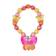 Pink Poppy Rainbow Butterfly Bracelet