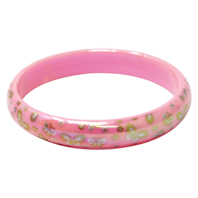 Pink Poppy Butterfly Shimmer Bangle