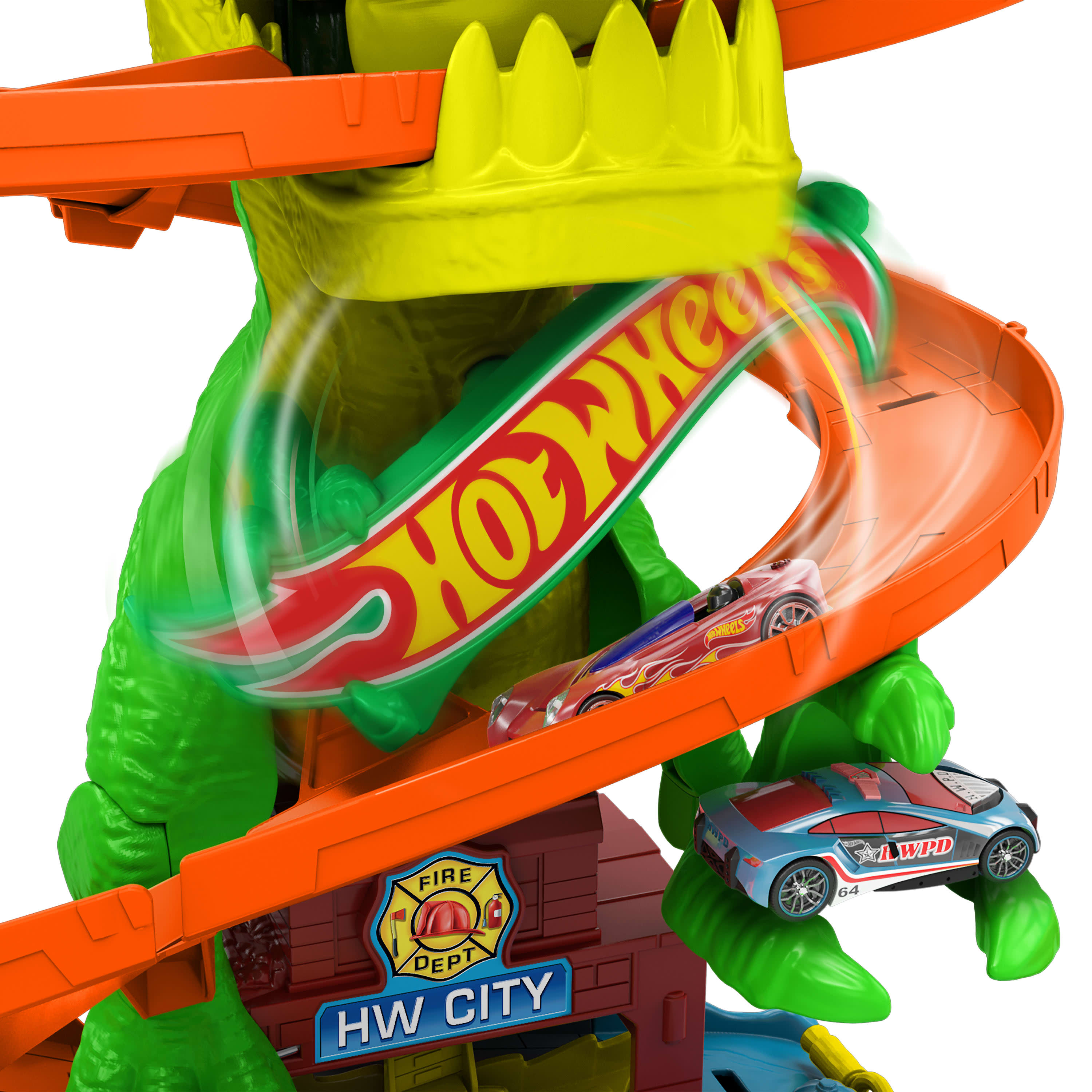 Hot Wheels City T-Rex Blaze Battle Playset