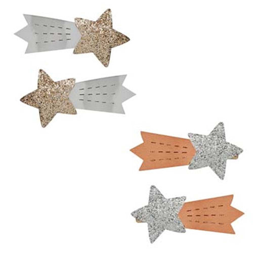 Pink Poppy Metallic Shooting Star Hairclips Assorted Styles