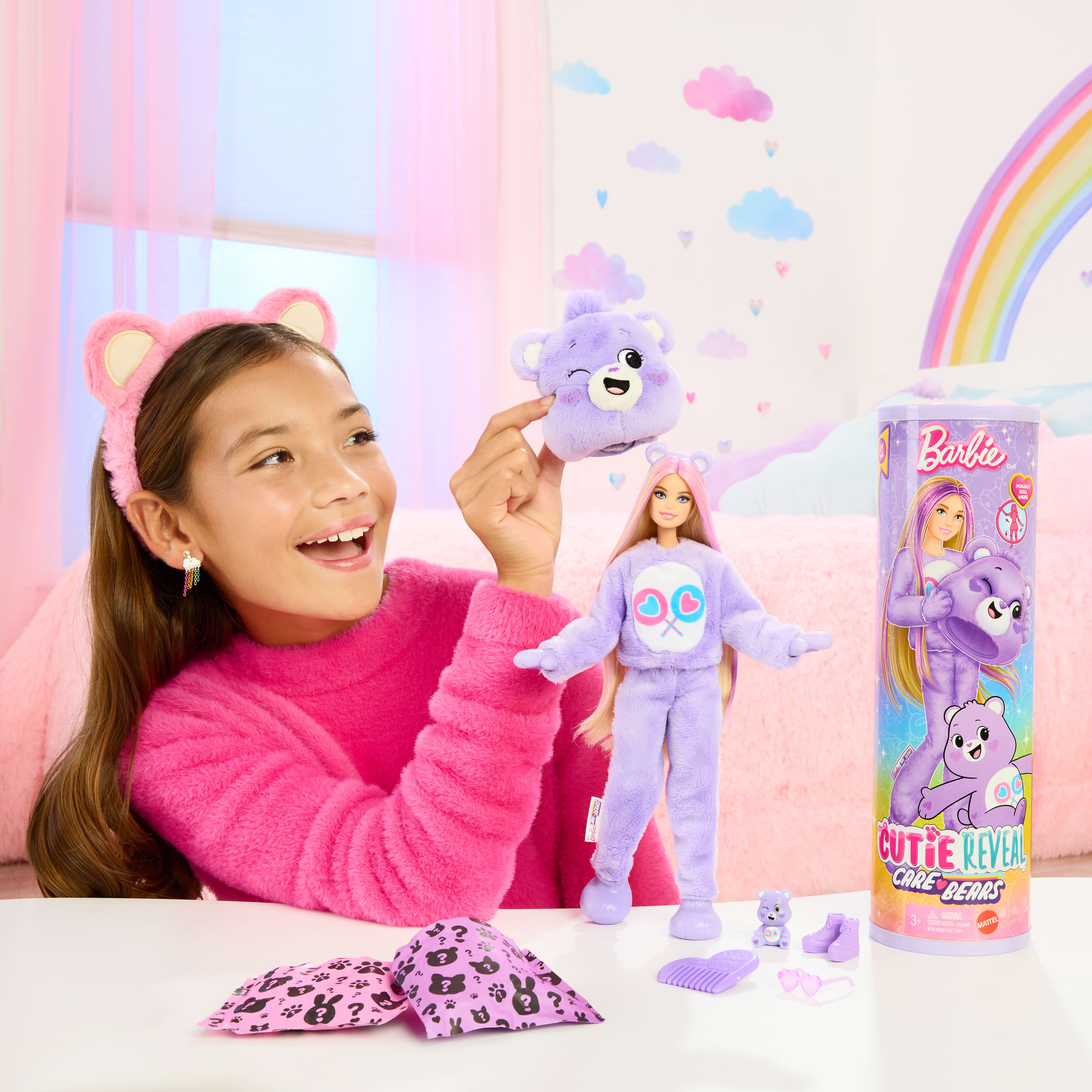 Barbie Cutie Reveal Care Bears Surprise Doll - Purple