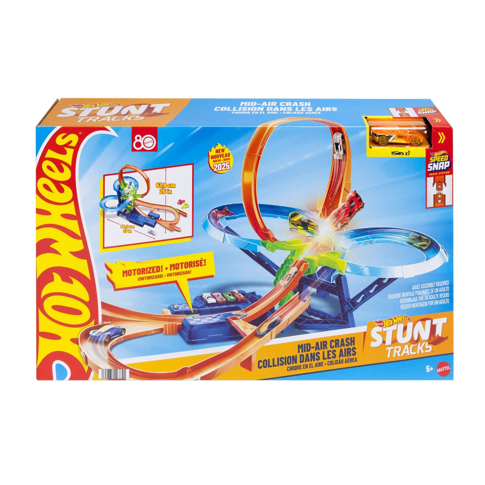 Hot Wheels Stunt Tracks Mid-Air Crash Playset