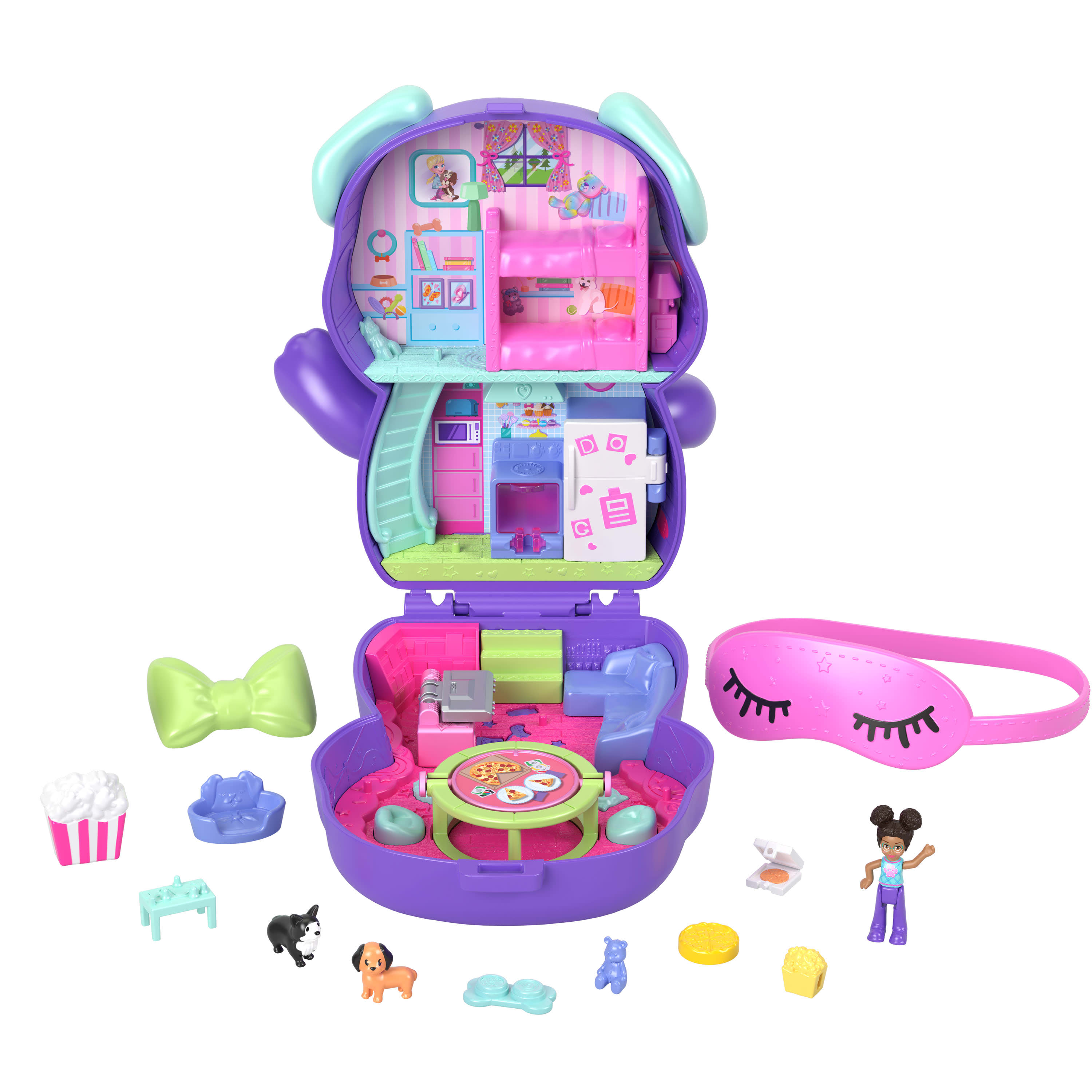 Polly Pocket World Core Compact Sleepover Puppy