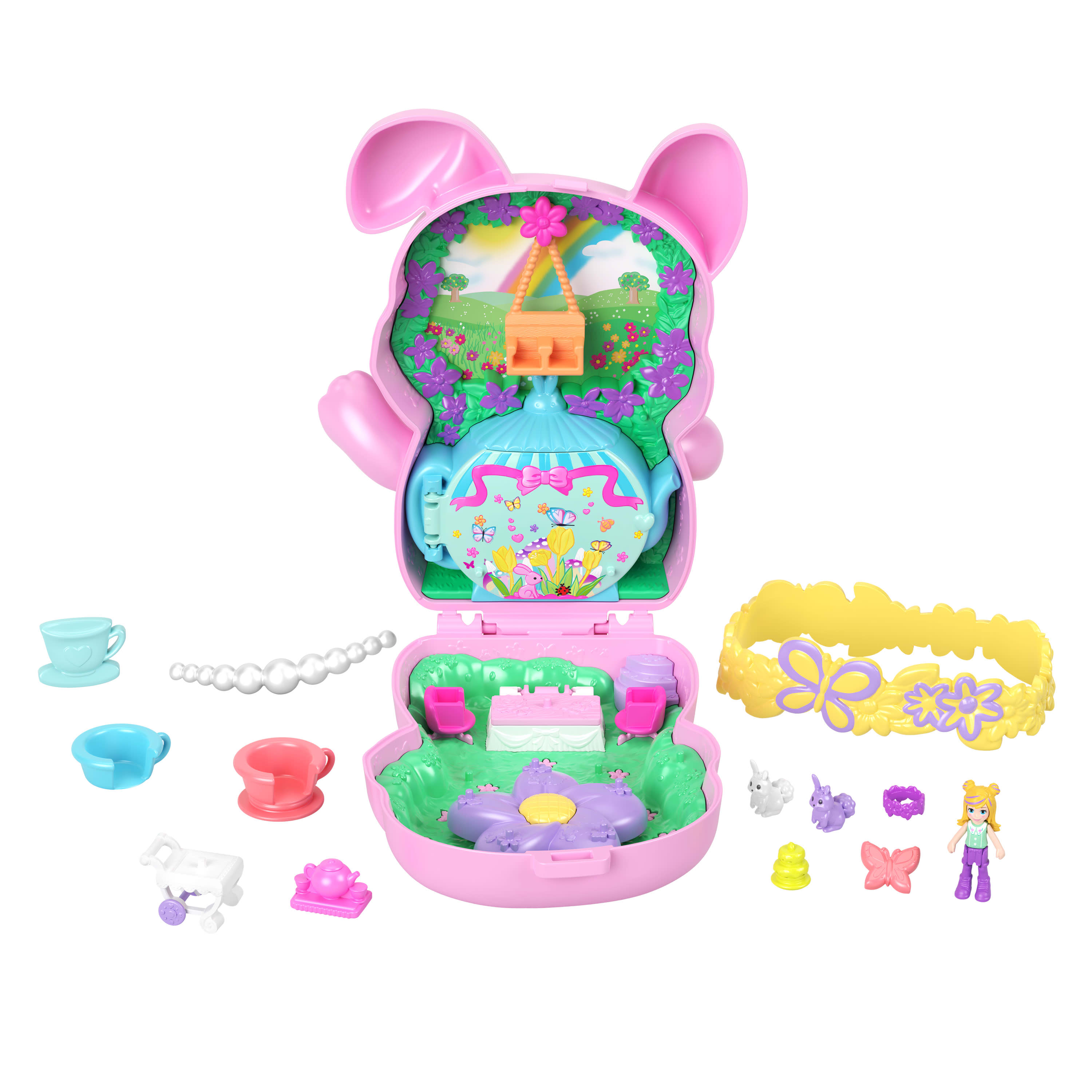 Polly Pocket World Core Compact Tea Party Bunny