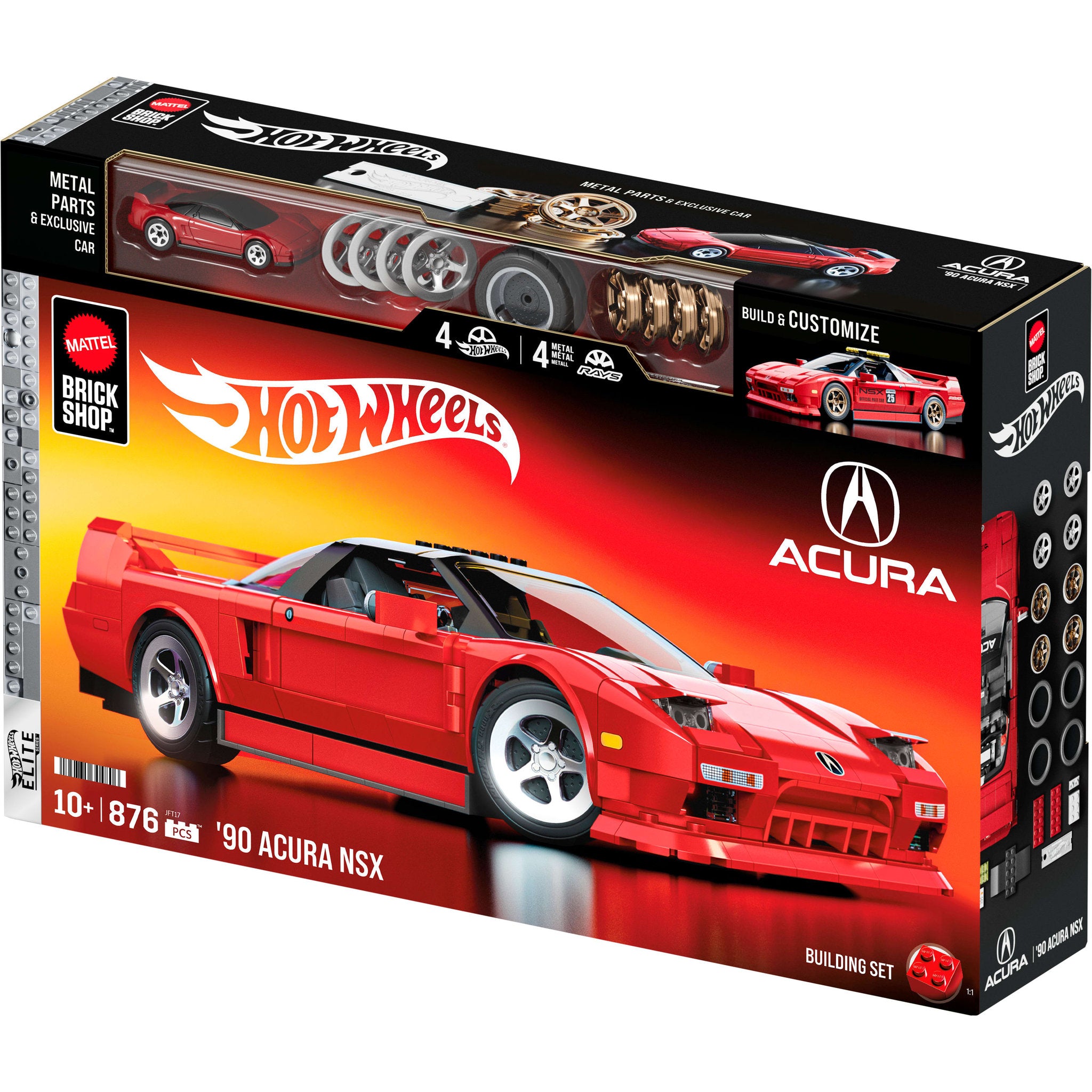 Mattel Brick Shop Hot Wheels Elite Acura NSX Building Set