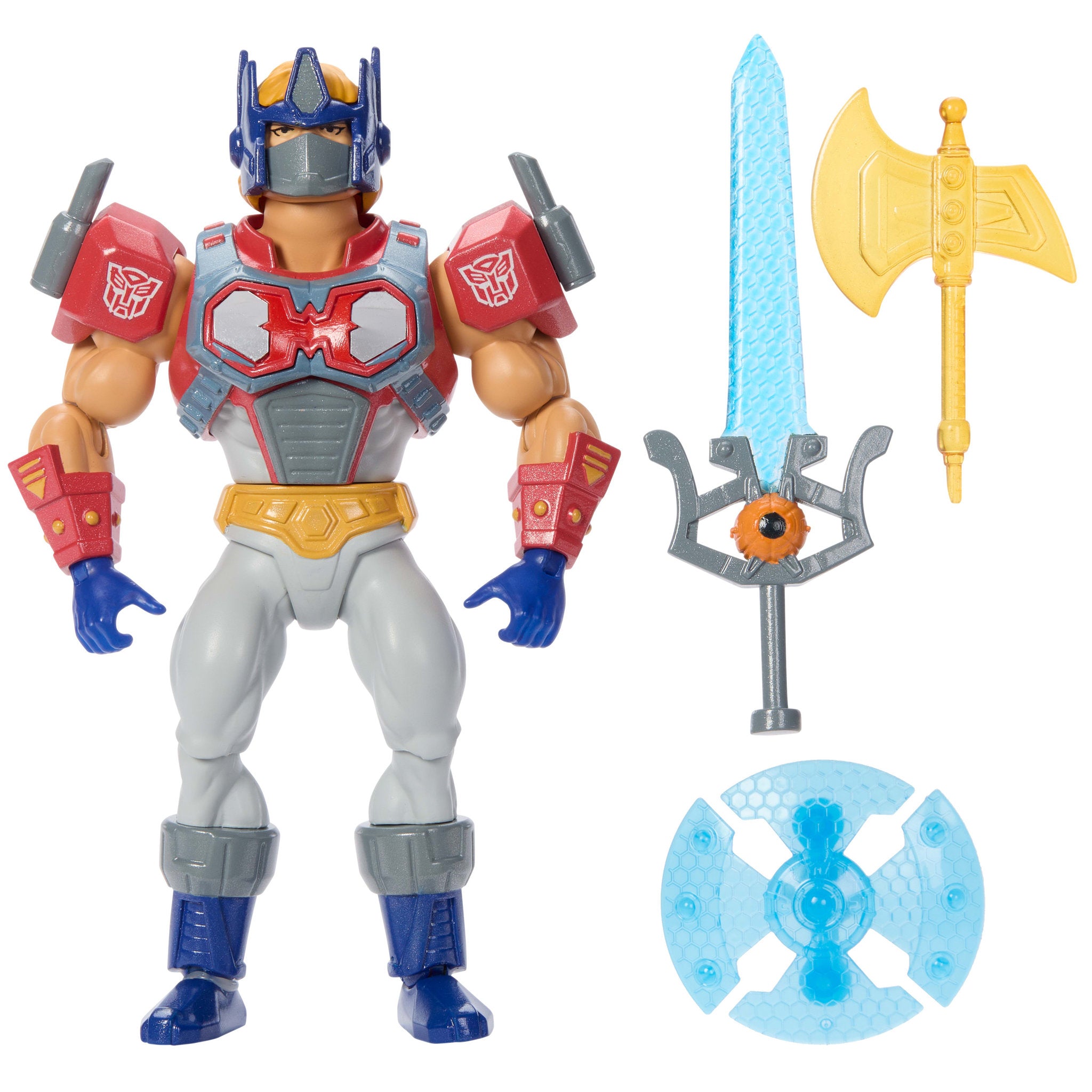 Masters of the Universe x Transformers Optimus Prime Armor He-Man Action Figure