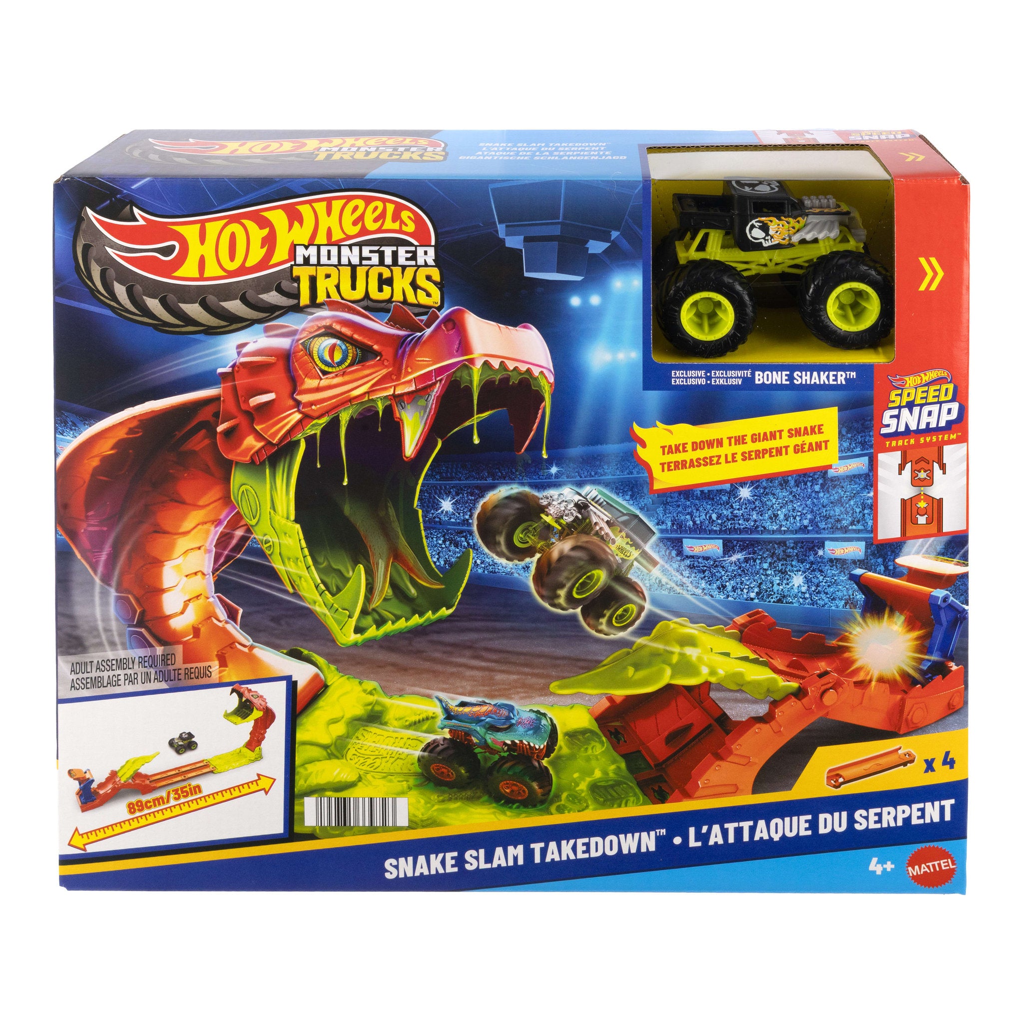Hot Wheels Monster Trucks Snake Bite Slam Out - Toyworld NZ