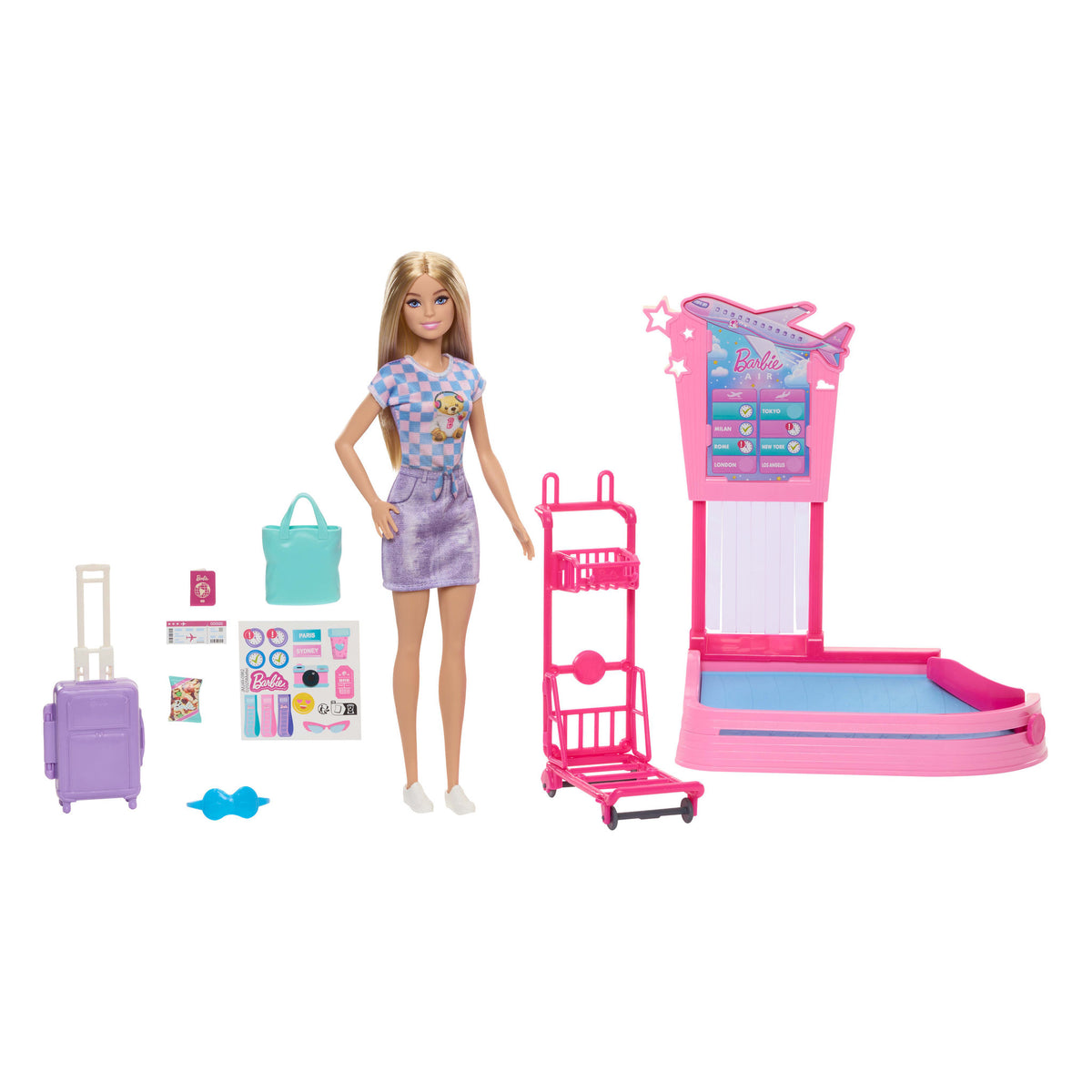 Barbie Family & Friends Baggage Claim Playset - Toyworld NZ