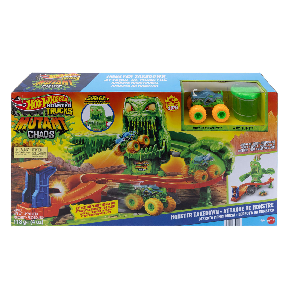 Hot Wheels Monster Trucks Mutant Chaos Monster Takedown - Toyworld NZ
