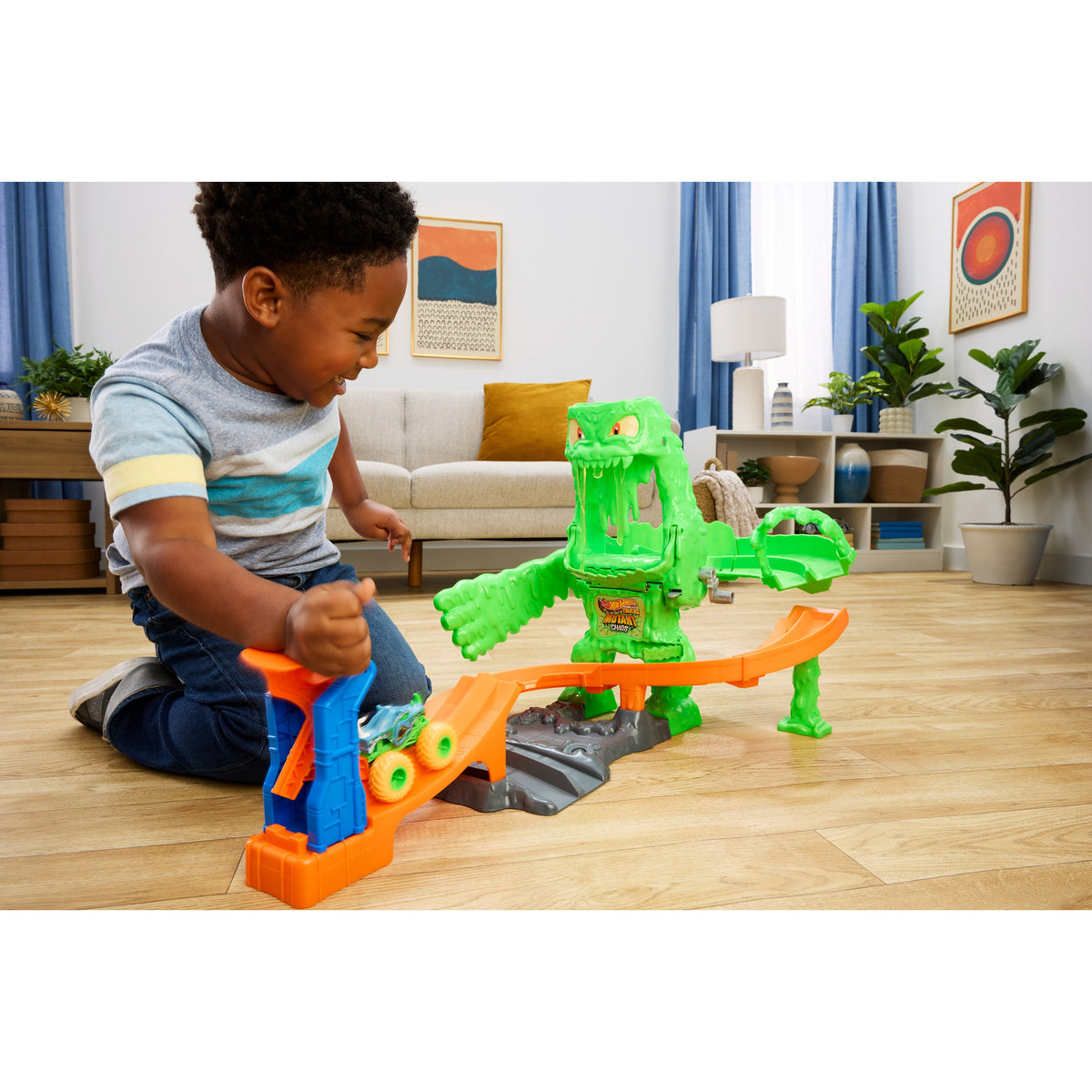 Hot Wheels Monster Trucks Mutant Chaos Monster Takedown - Toyworld NZ