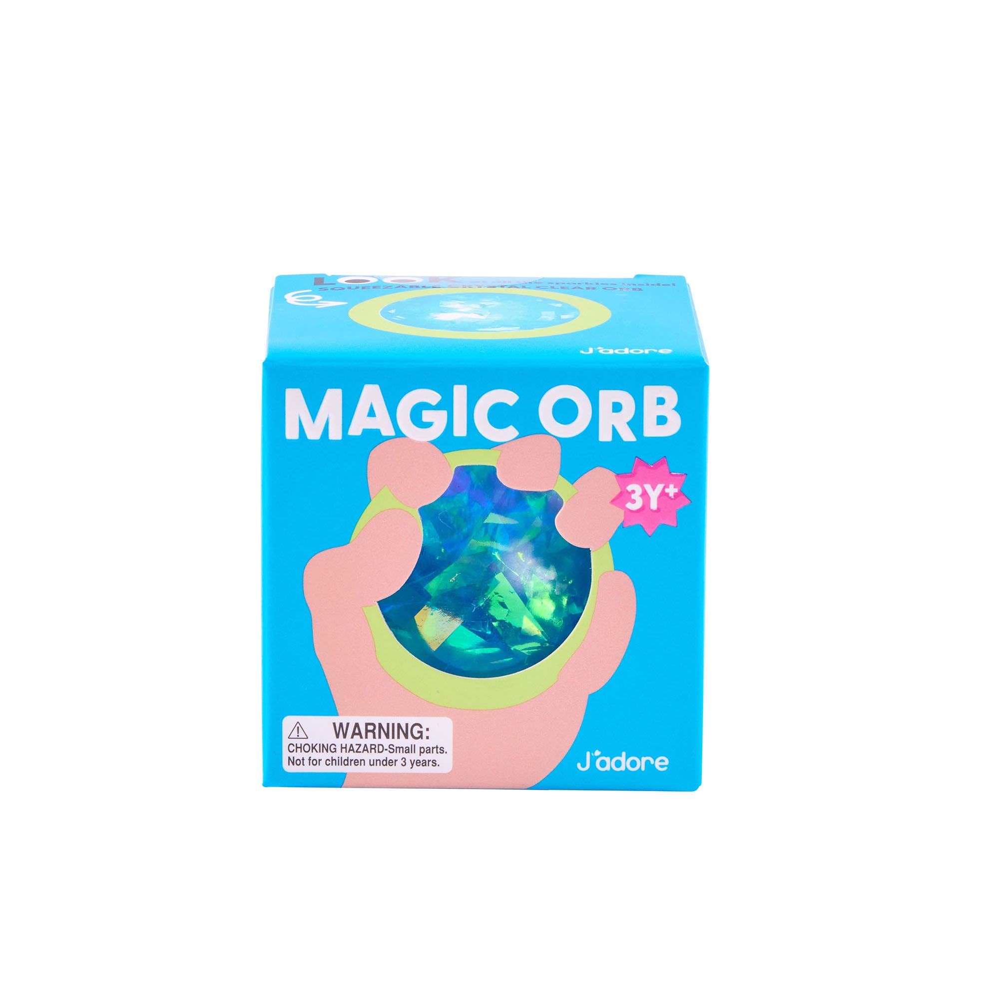 J'adore Magic Orb Water Glitter Squish Ball - Blue