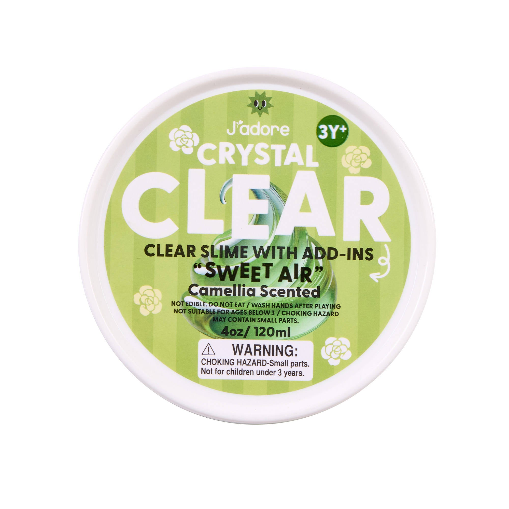 J'adore Crystal Clear Slime Sensory Fidget - Sweet Air, in packaging