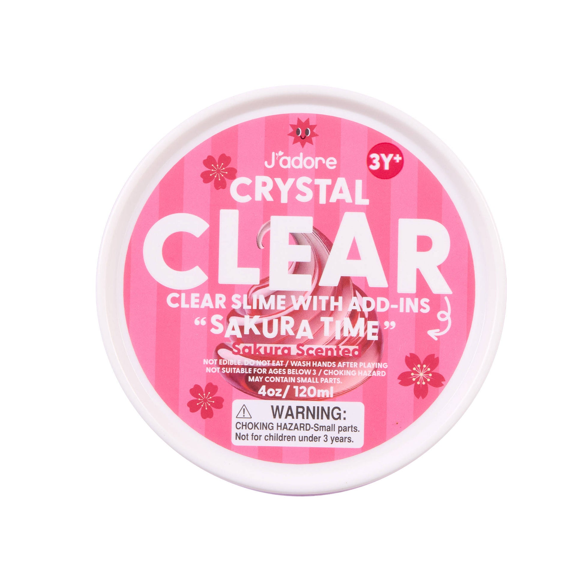Pink slime J'adore Crystal Clear Slime with Add-Ins - Sakura Time