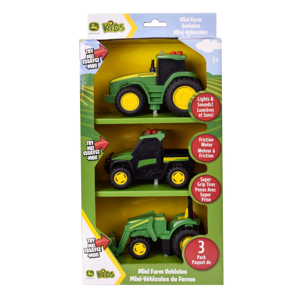 John Deere Lights & Sound Mini Tractor 3 Pack