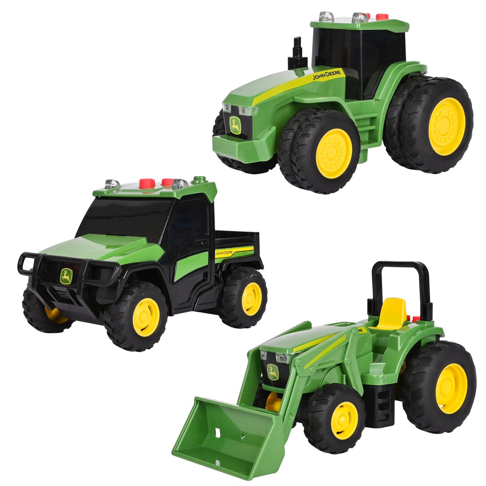John Deere Lights & Sound Mini Tractor 3 Pack - Toyworld NZ