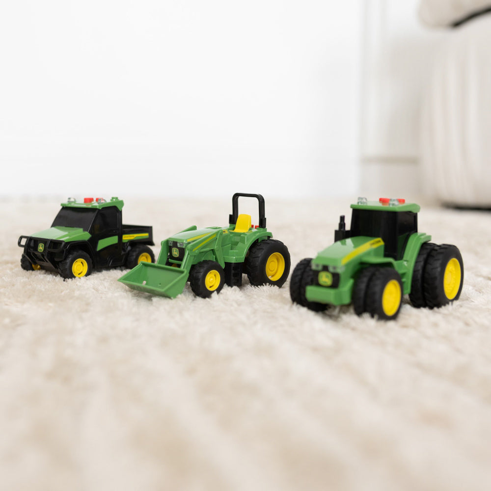 John Deere Lights & Sound Mini Tractor 3 Pack - Toyworld NZ