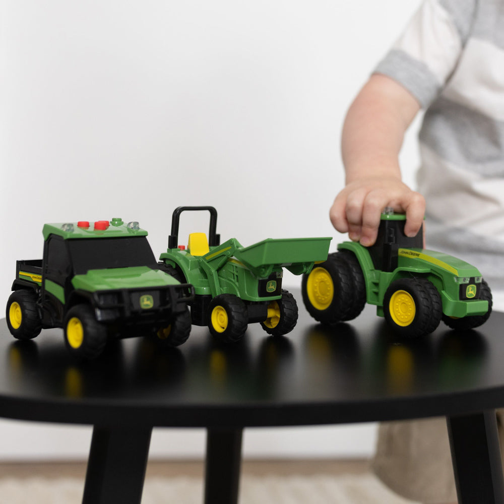 John Deere Lights & Sound Mini Tractor 3 Pack - Toyworld NZ