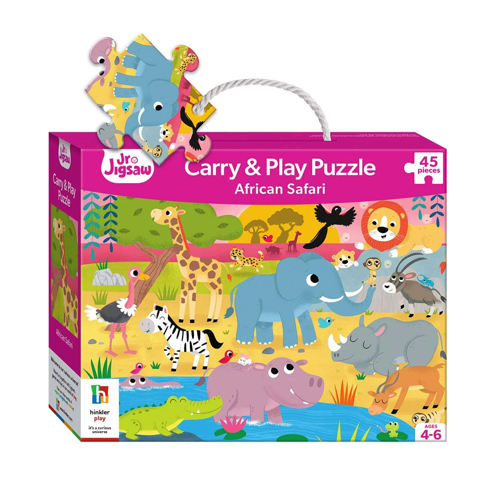 Junior Jigsaw Carry & Play 45 Piece Puzzle - African Safari.