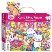 Junior Jigsaw Carry & Play 45 Piece Puzzle - Sweet Kawaii.