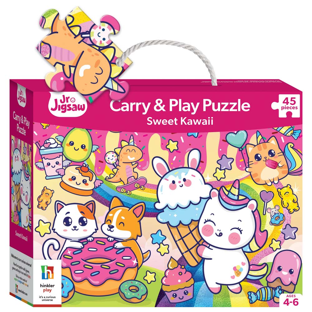 Junior Jigsaw Carry & Play 45 Piece Puzzle - Sweet Kawaii.