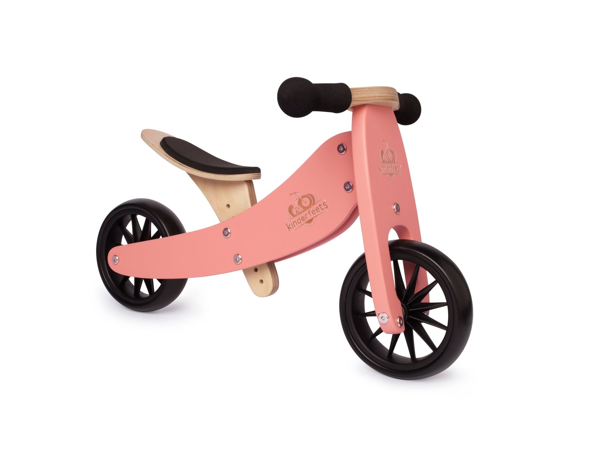Kinderfeets Tiny Tot Wooden Trike Coral
