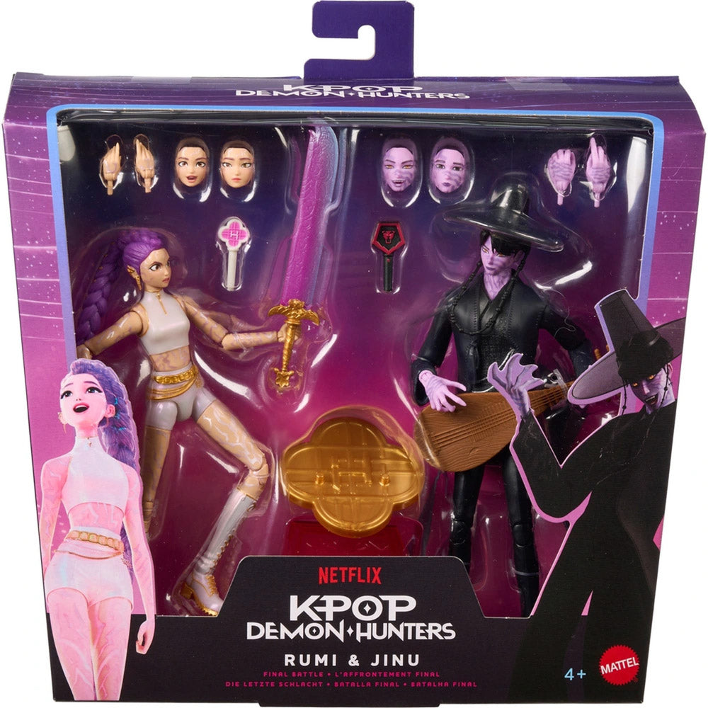 KPop Demon Hunters 6.5 Inch Final Battle Action Figure 2 Pack - Rumi & Jinu.