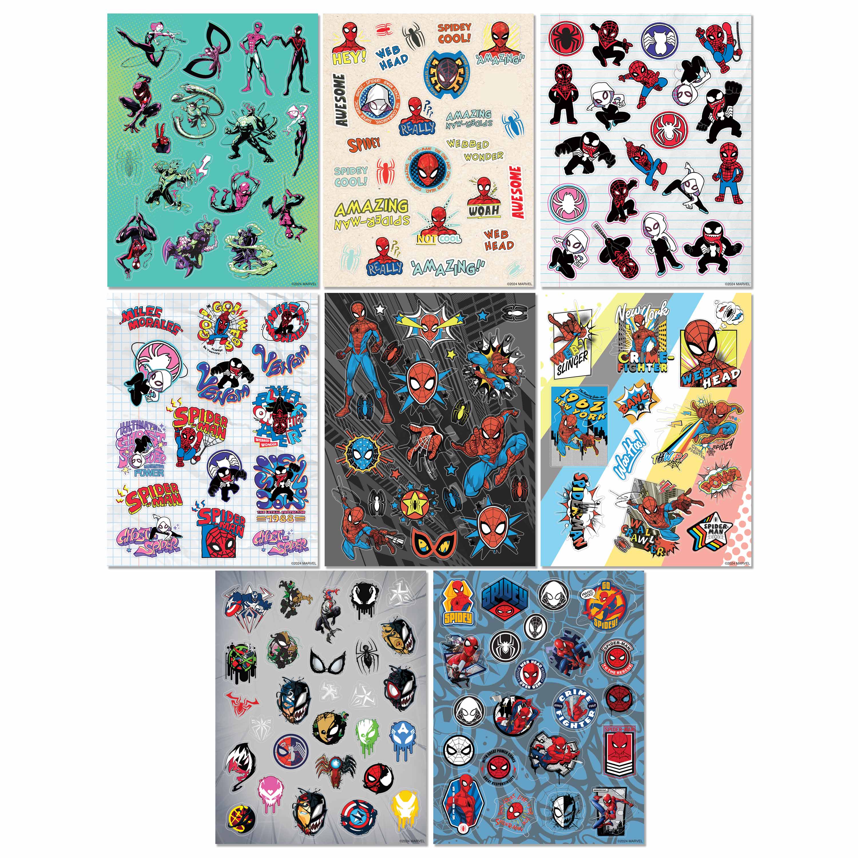 Kaleidoscope Spider-Man Sticker Bomb