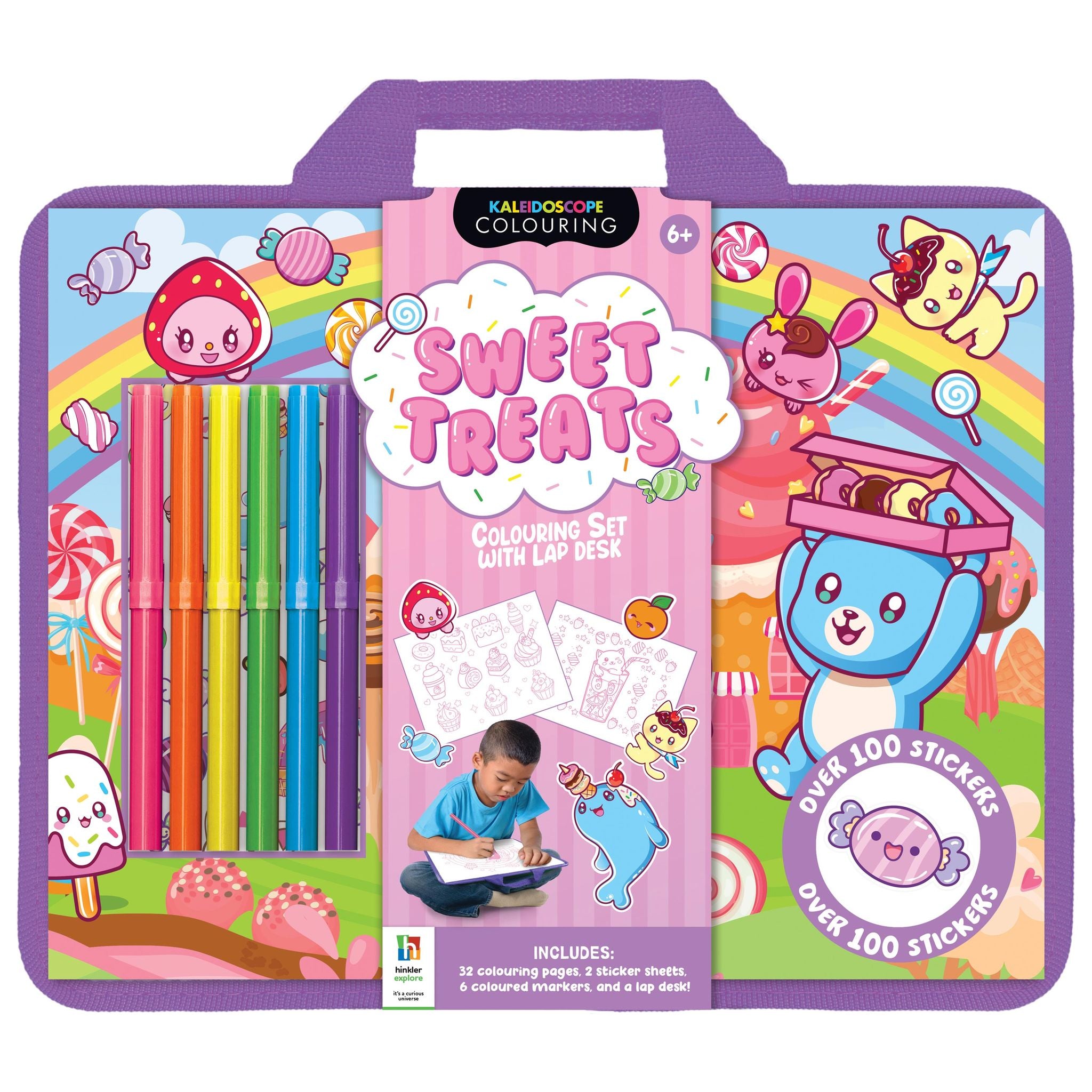 Kaleidoscope Lap Desk Colouring Set Sweet Treats