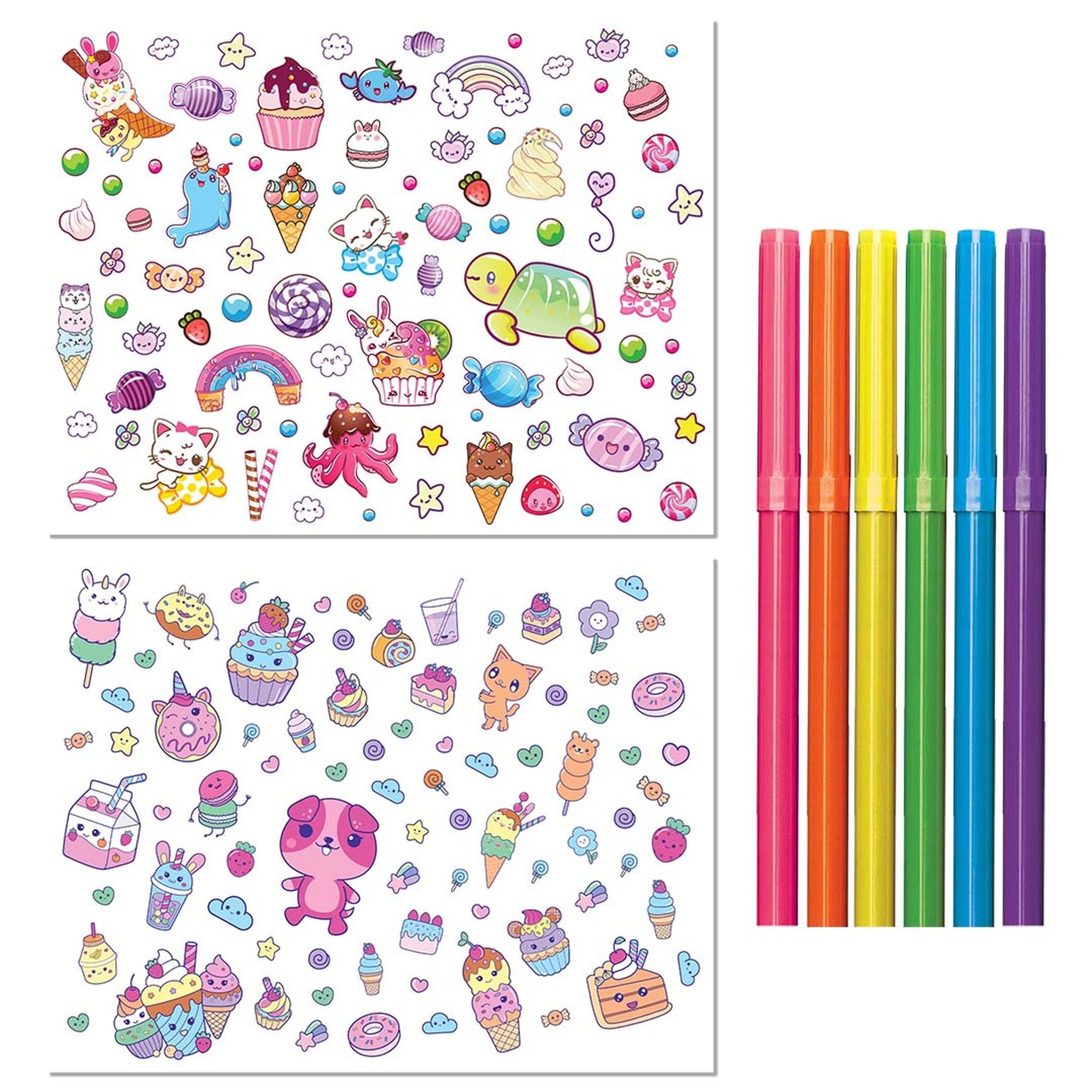 Kaleidoscope Lap Desk Colouring Set Sweet Treats