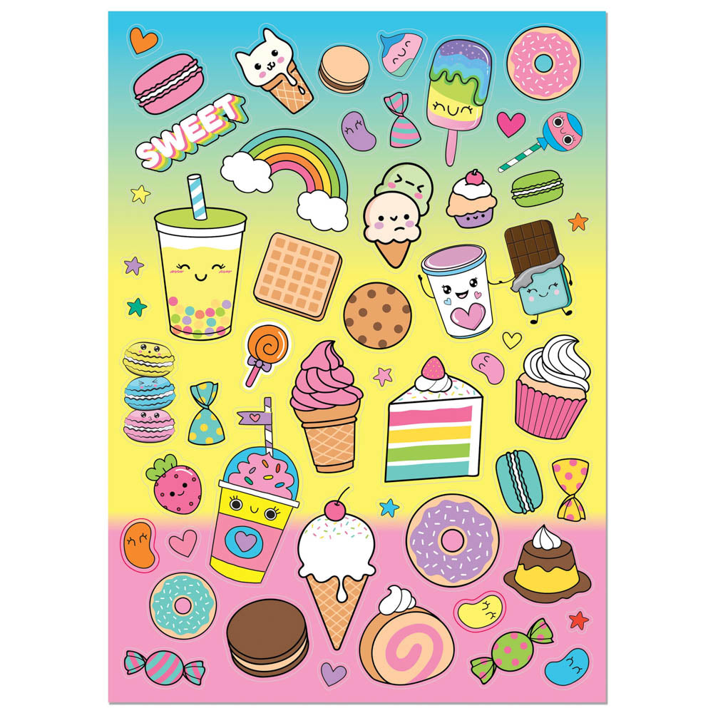 Kaleidoscope Coloring Scented Stickers - Totally Sweet.