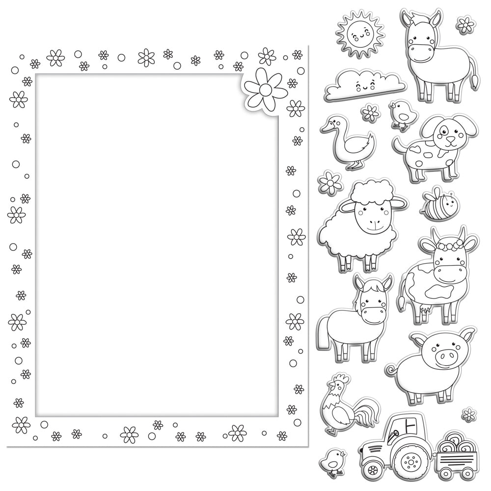 Kaleidoscope Colour-me Magnets Colouring Book - Farm.