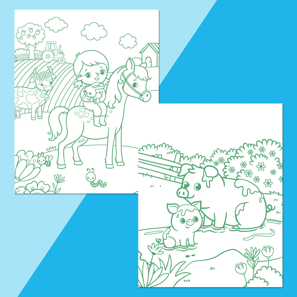 Kaleidoscope Colour-me Magnets Colouring Book - Farm.